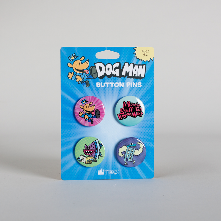 Dog Man Button Pin Set | Dog Man