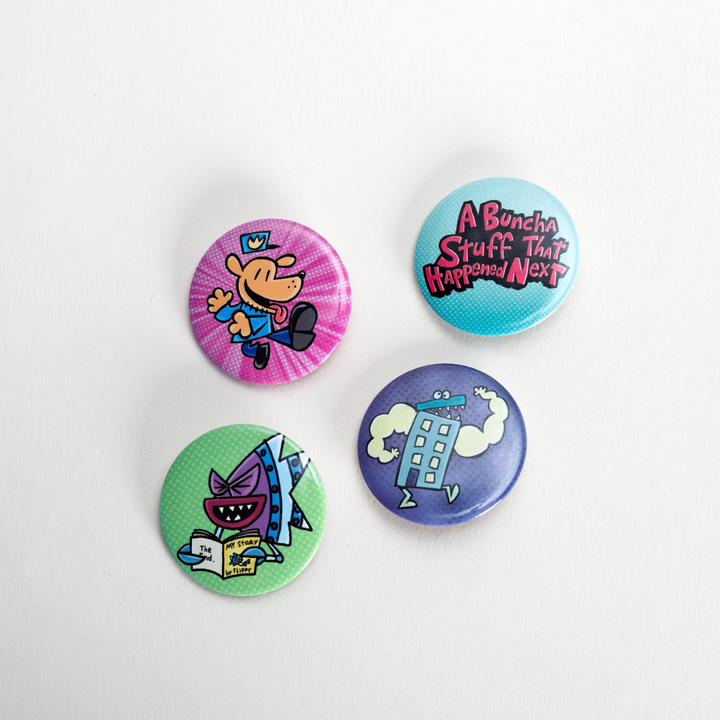 Dog Man Button Pin Set | Dog Man