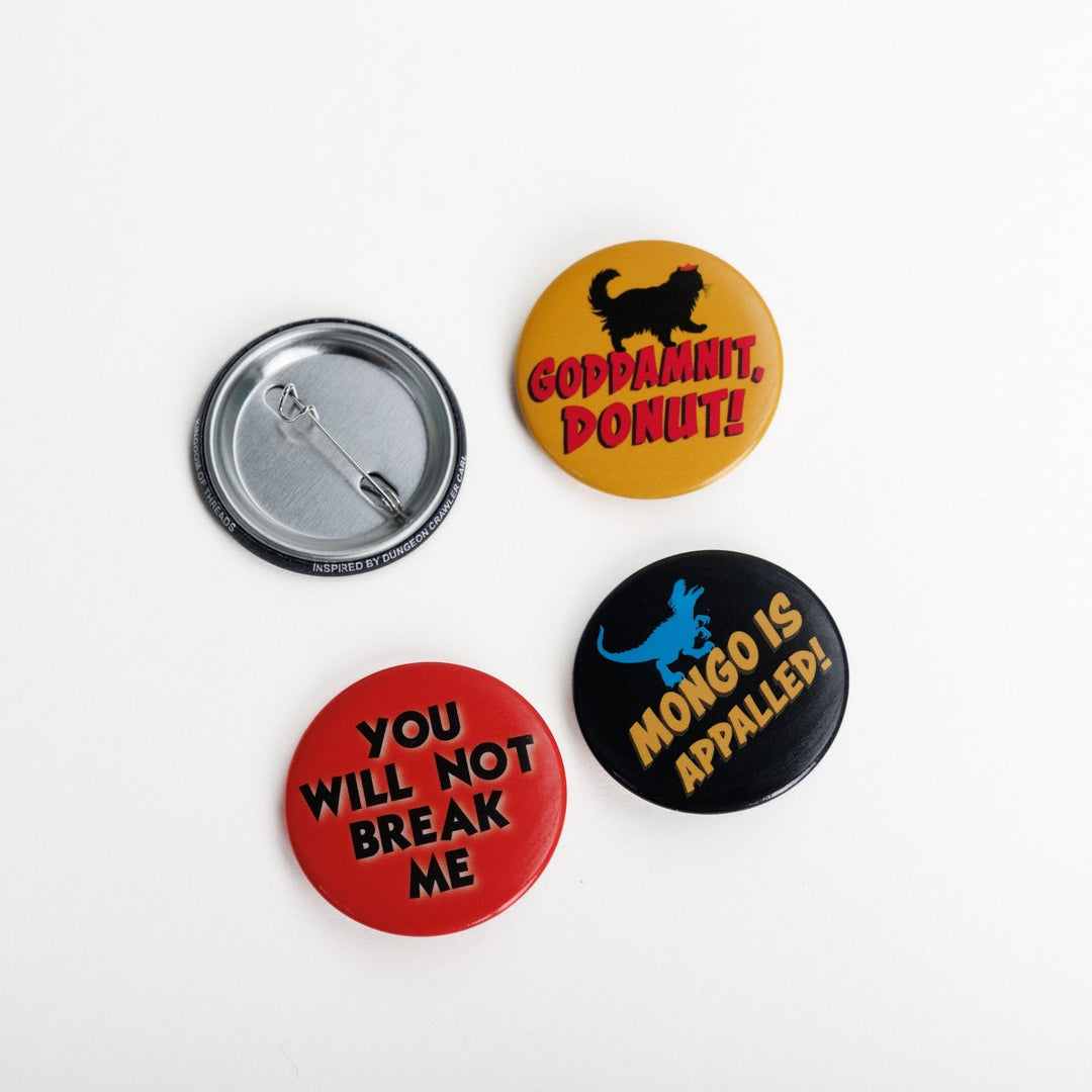 Dungeon Crawler Carl Button Pin Set