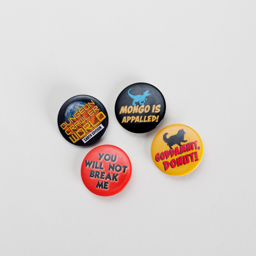 Dungeon Crawler Carl Button Pin Set