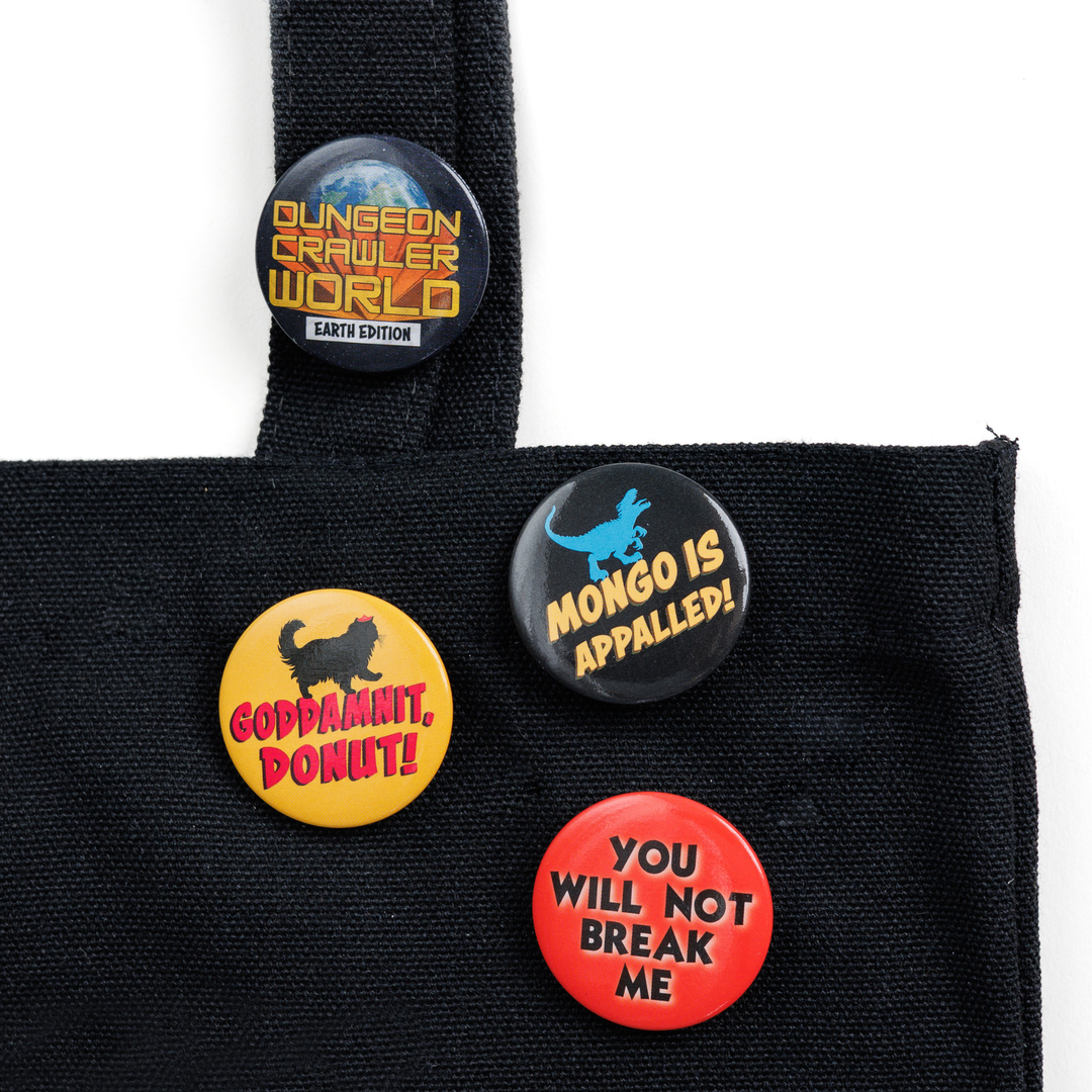 Dungeon Crawler Carl Button Pin Set