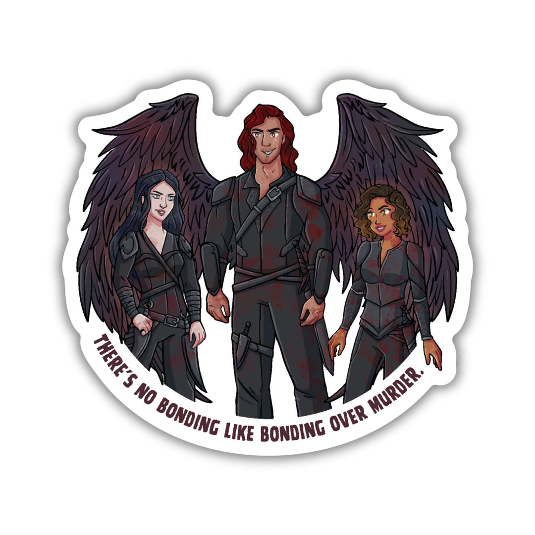 No Bonding Like Bonding Over Murder Sticker | Crowns Of Nyaxia