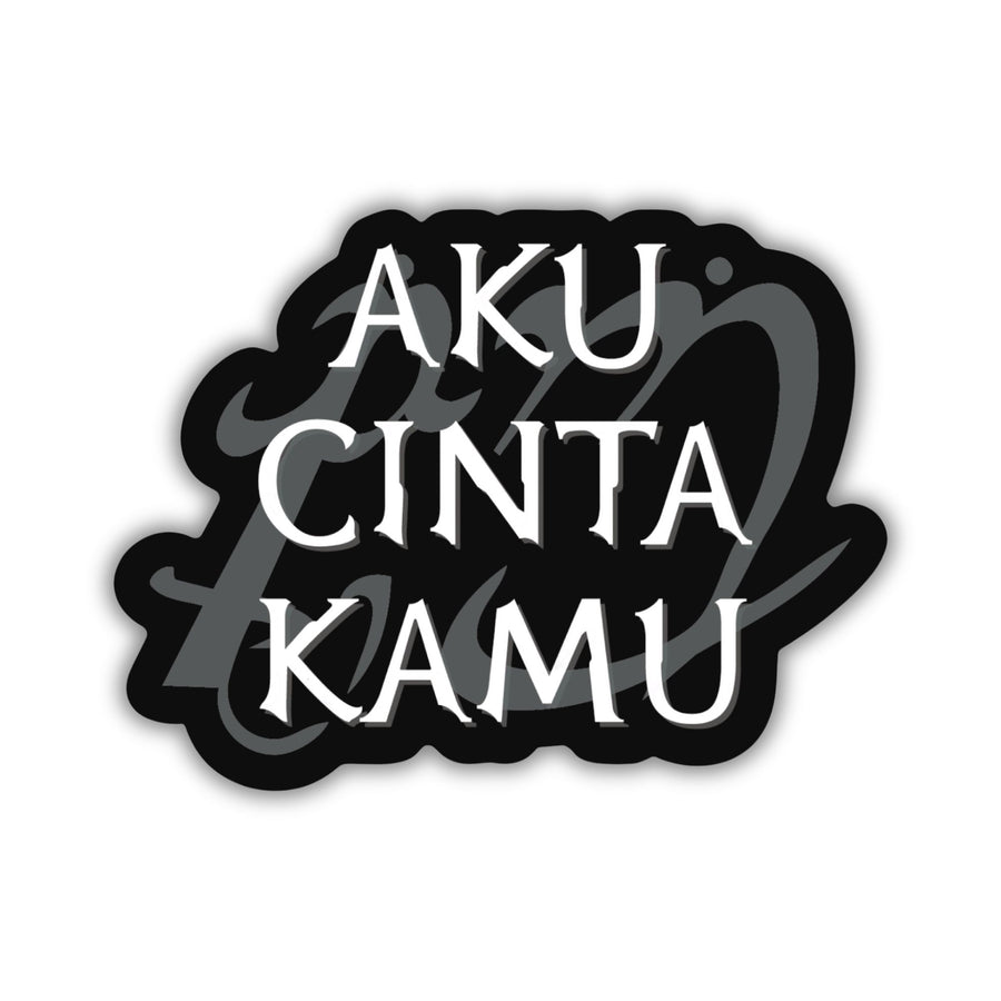 Shadowhunters quote sticker reads: ‘Aku cinta kamu’ with the bind to rune. 