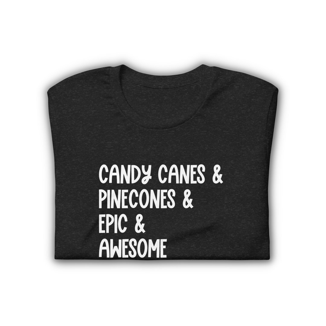 Candy Canes & Pinecones Wolfsong T-Shirt