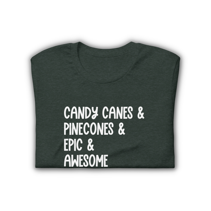 Candy Canes & Pinecones Wolfsong T-Shirt