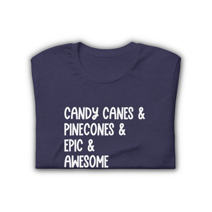 Candy Canes & Pinecones Wolfsong T-Shirt
