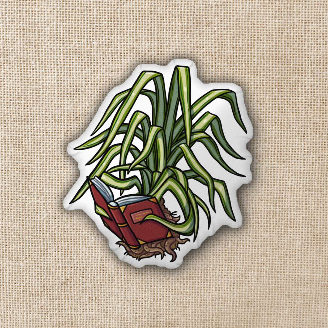 Caz the Spider Plant Throw Pillow | The Spellshop