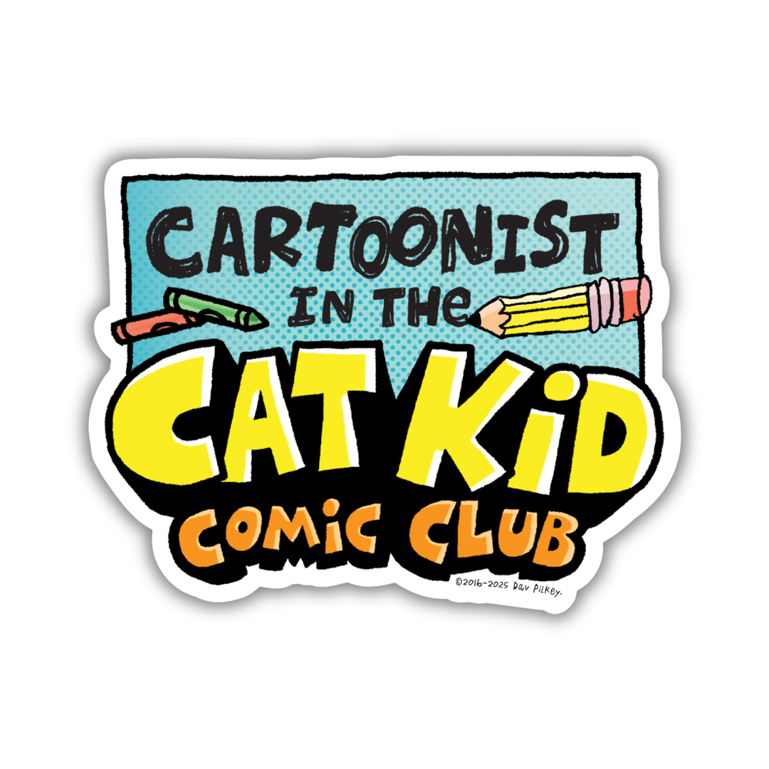 Cat Kid Comic Club Cartoonist Sticker | Cat Kid Comic Club