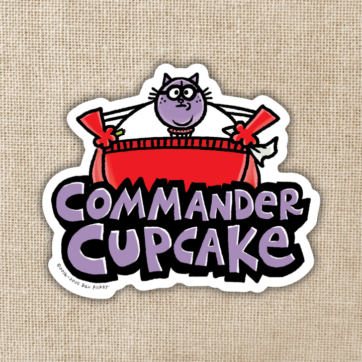 Commander Cupcake Sticker | Dog Man