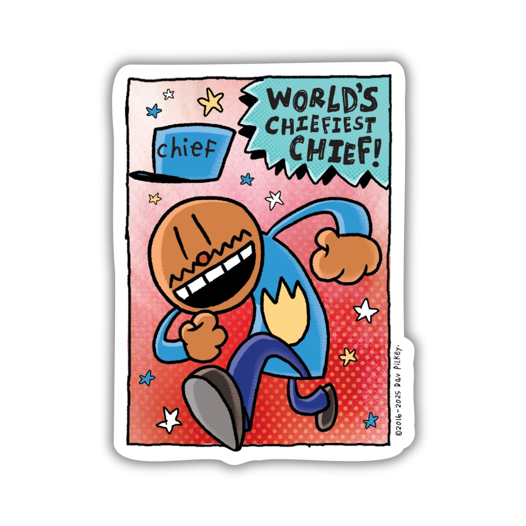World's Chiefiest Chief Sticker | Dog Man