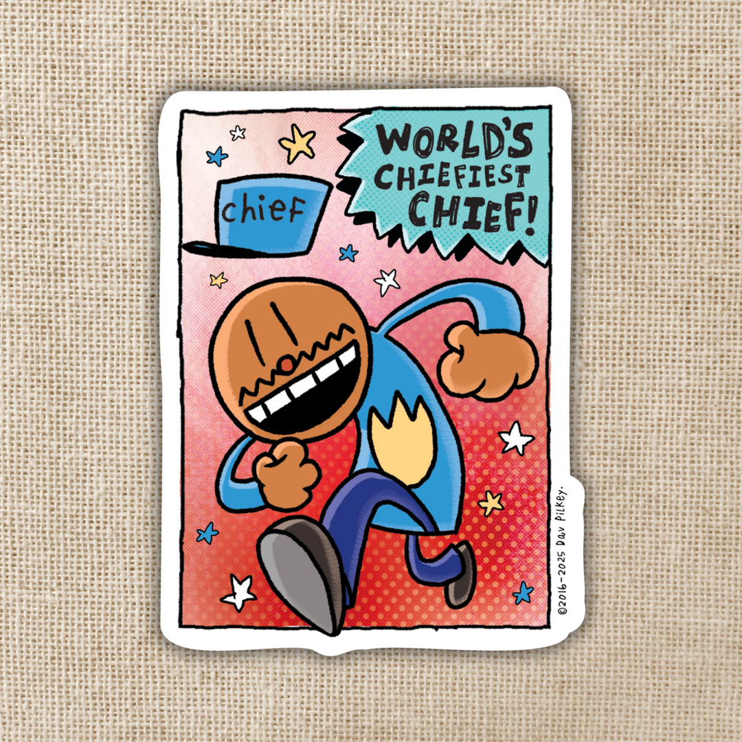 World's Chiefiest Chief Sticker | Dog Man
