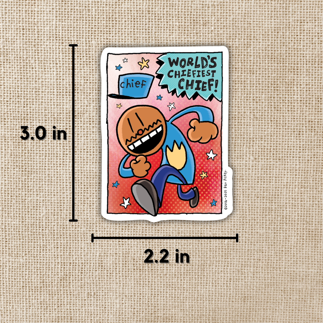 World's Chiefiest Chief Sticker | Dog Man