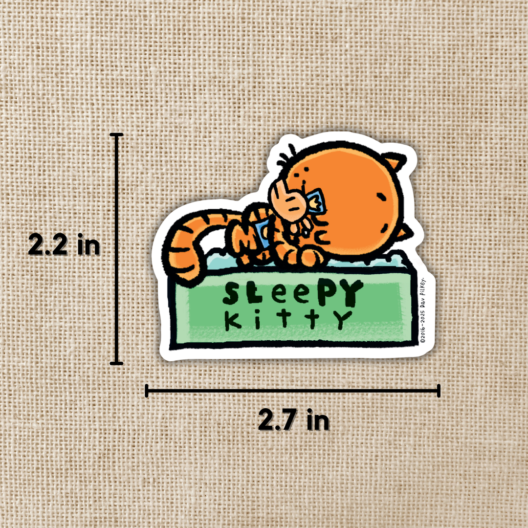 Sleepy Kitty Sticker | Dog Man