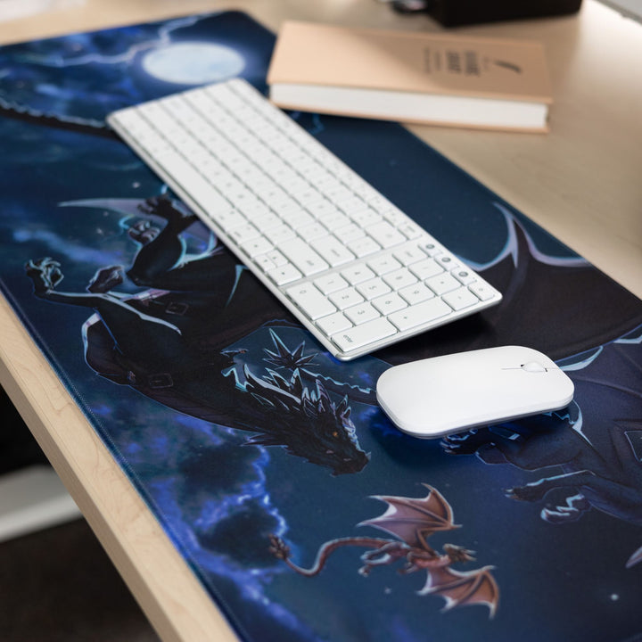 Midnight Dragon Ride Desk Mat | Fourth Wing