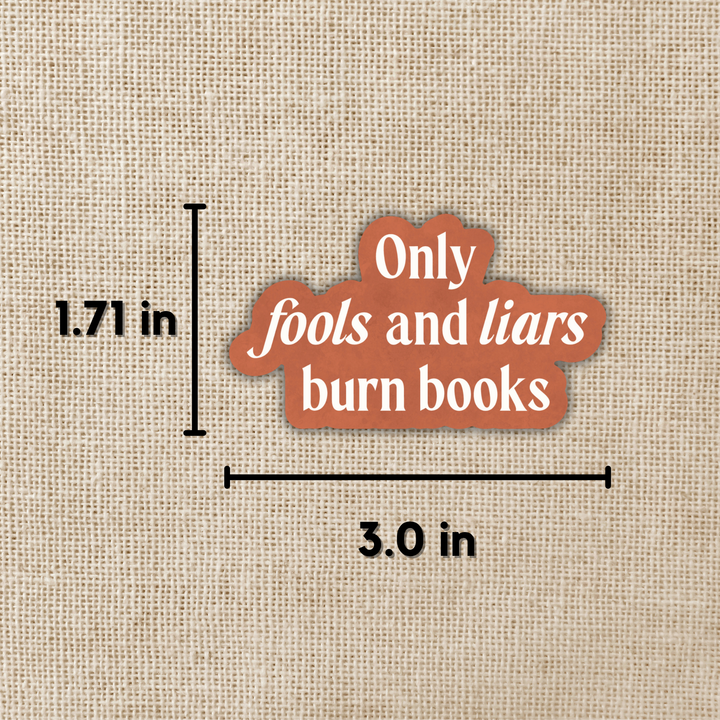 Fools and Liars Burn Books Sticker | Shield of Sparrows