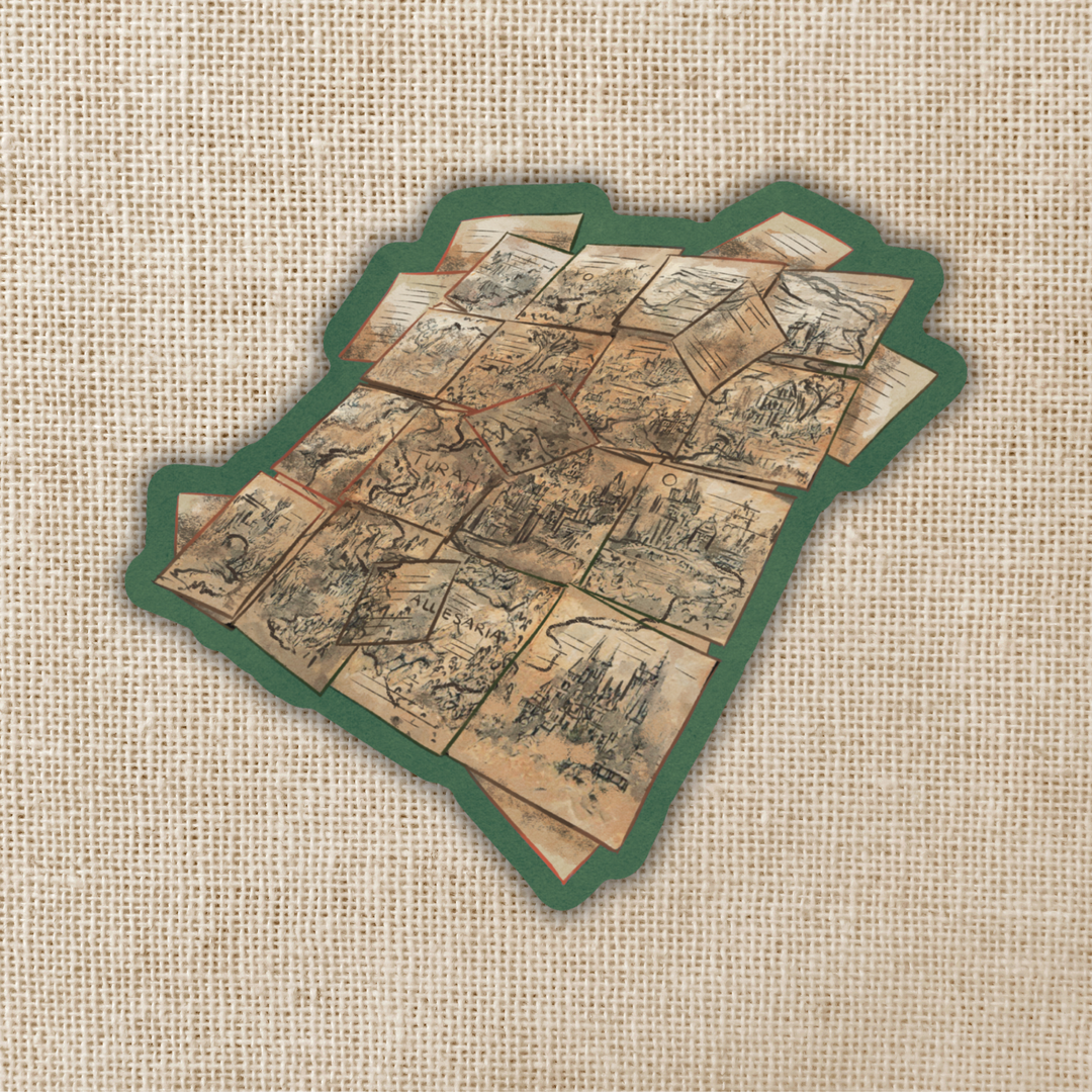 Map of Turah Sticker | Shield of Sparrows