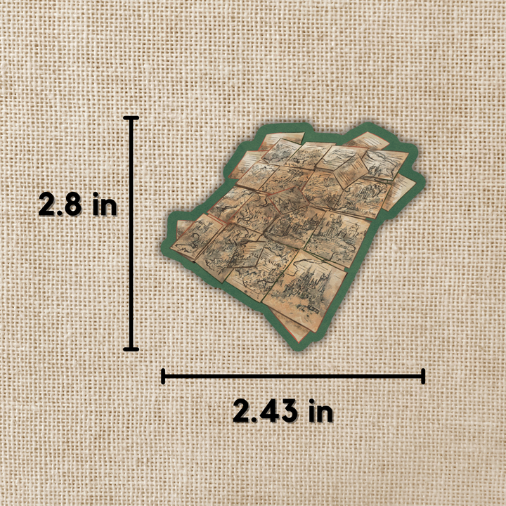 Map of Turah Sticker | Shield of Sparrows