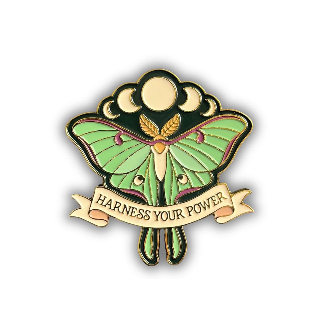 Moon Moth Enamel Pin | Lore of the Wilds