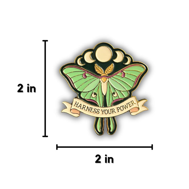 Moon Moth Enamel Pin | Lore of the Wilds