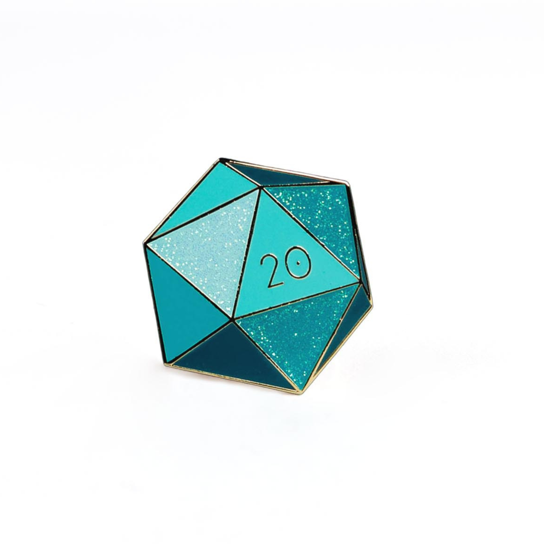 Alexandrite d20 Enamel Pin - June Birthstone