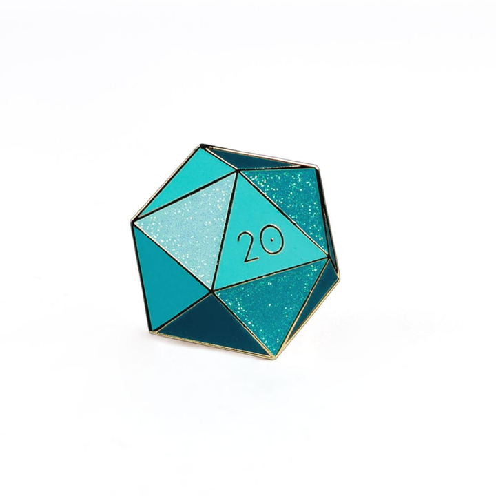Alexandrite d20 Enamel Pin - June Birthstone