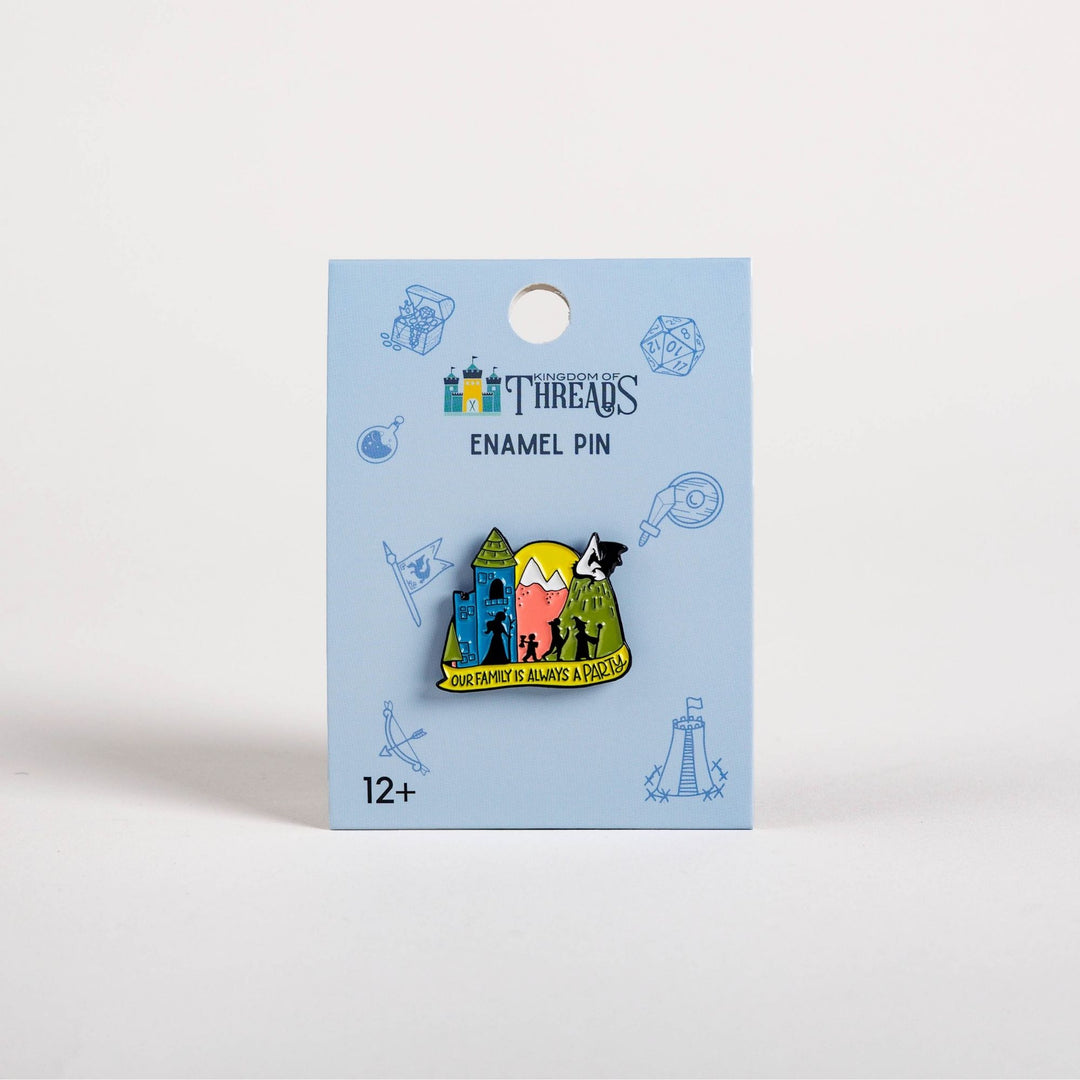 Our Family is Always a Party Enamel Pin