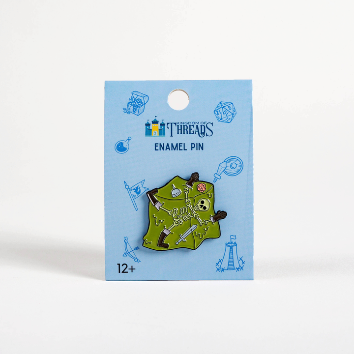Eaten By a Gelatinous Cube Enamel Pin - Dumb Ways to D&Die
