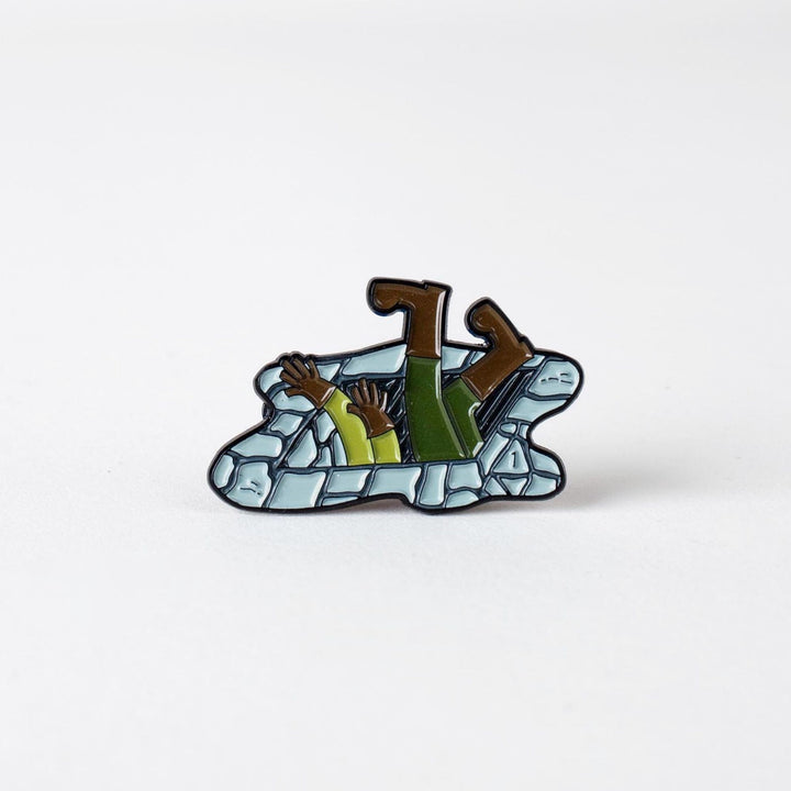 Missed That Trap Enamel Pin - Dumb Ways to D&Die
