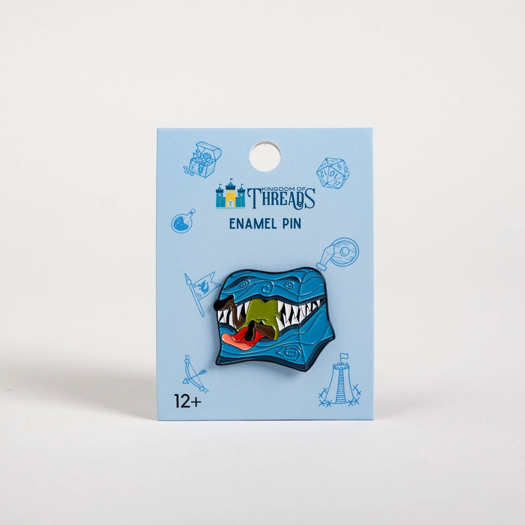 Swallowed By a Mimic Enamel Pin - Dumb Ways to D&Die