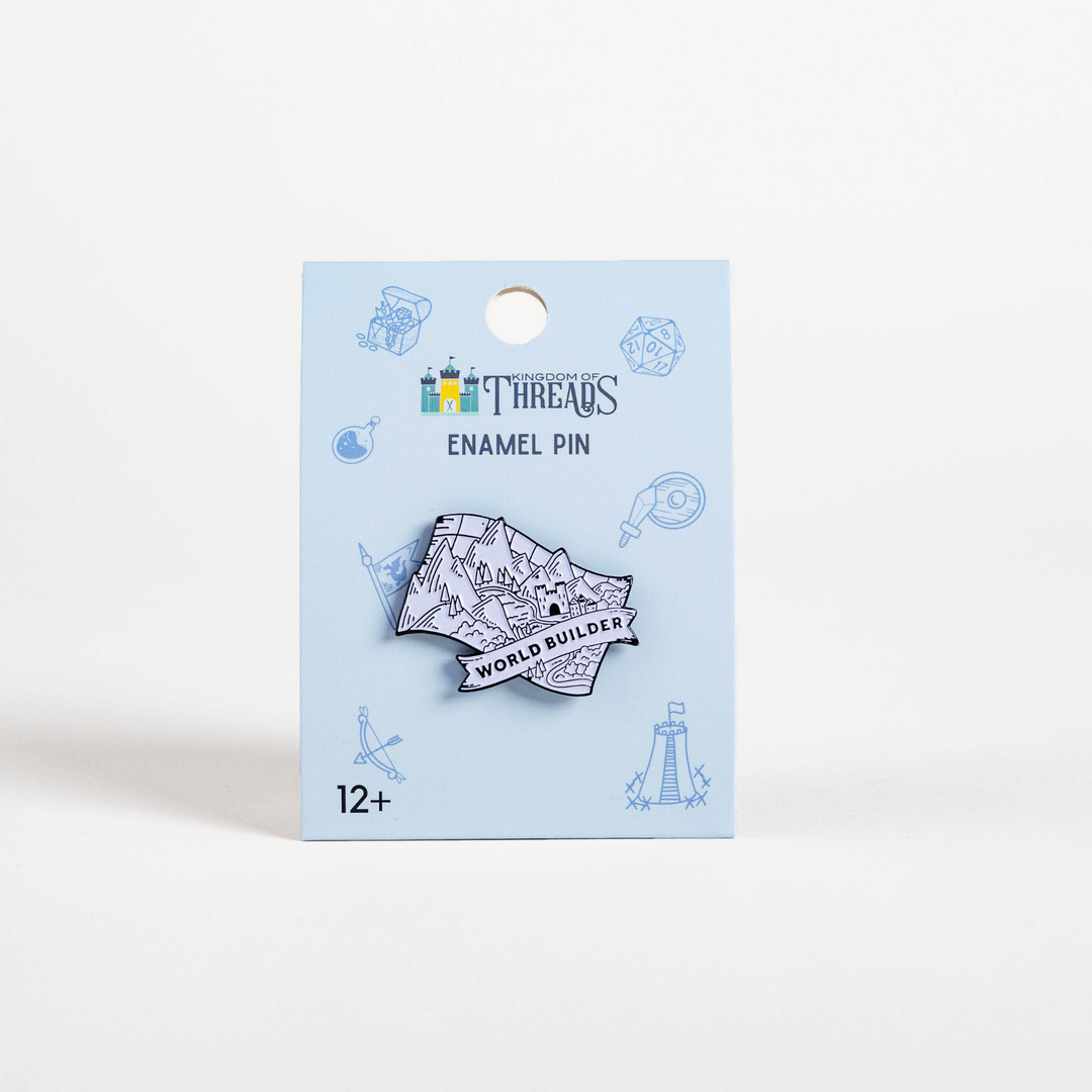 World Builder Black & White Enamel Pin