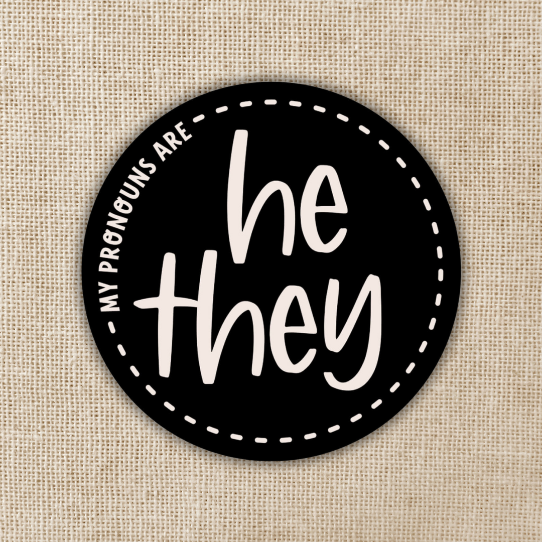 He-They Pronoun 2-inch Sticker