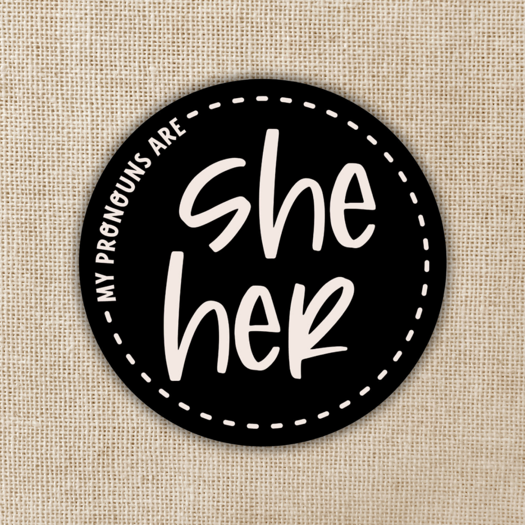 She-Her Pronoun 2-inch Sticker