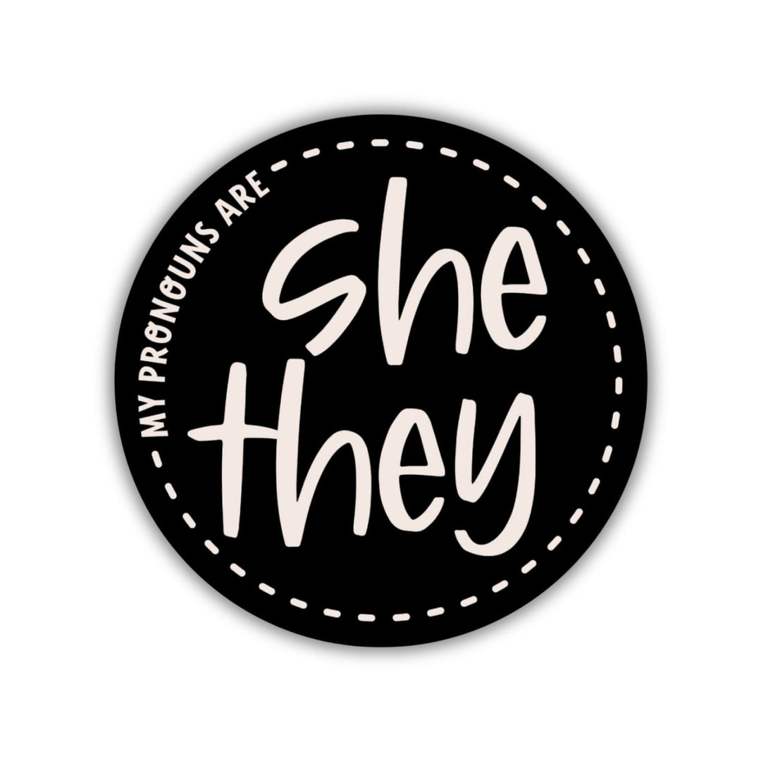 She-They Pronoun 2-inch Sticker