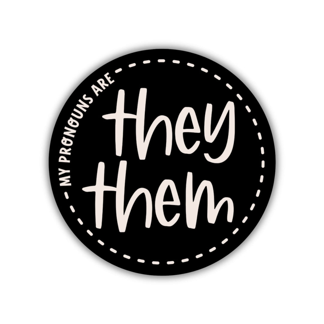 They-Them Pronoun 2-inch Sticker