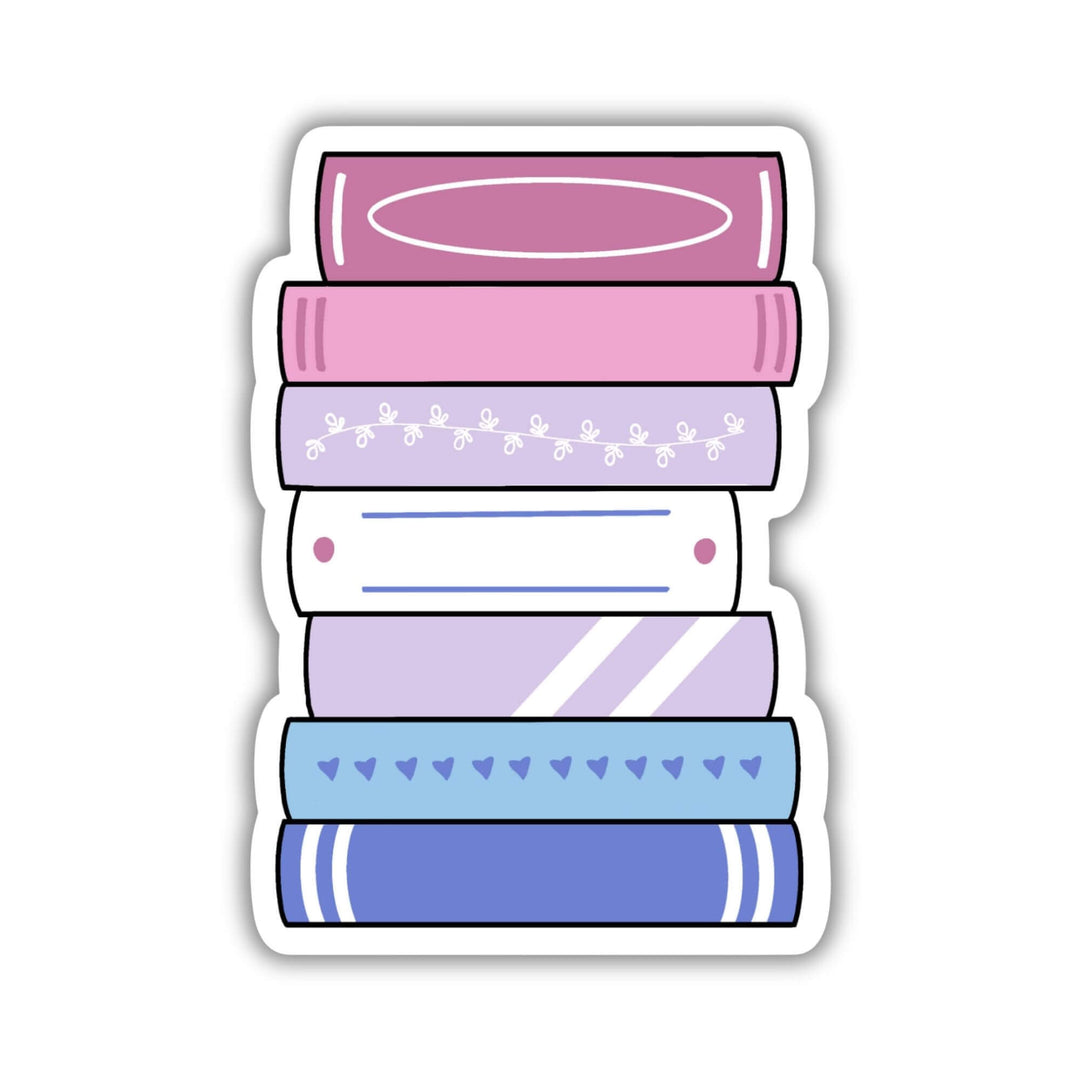 Bigender Pride Flag Book Stack Sticker