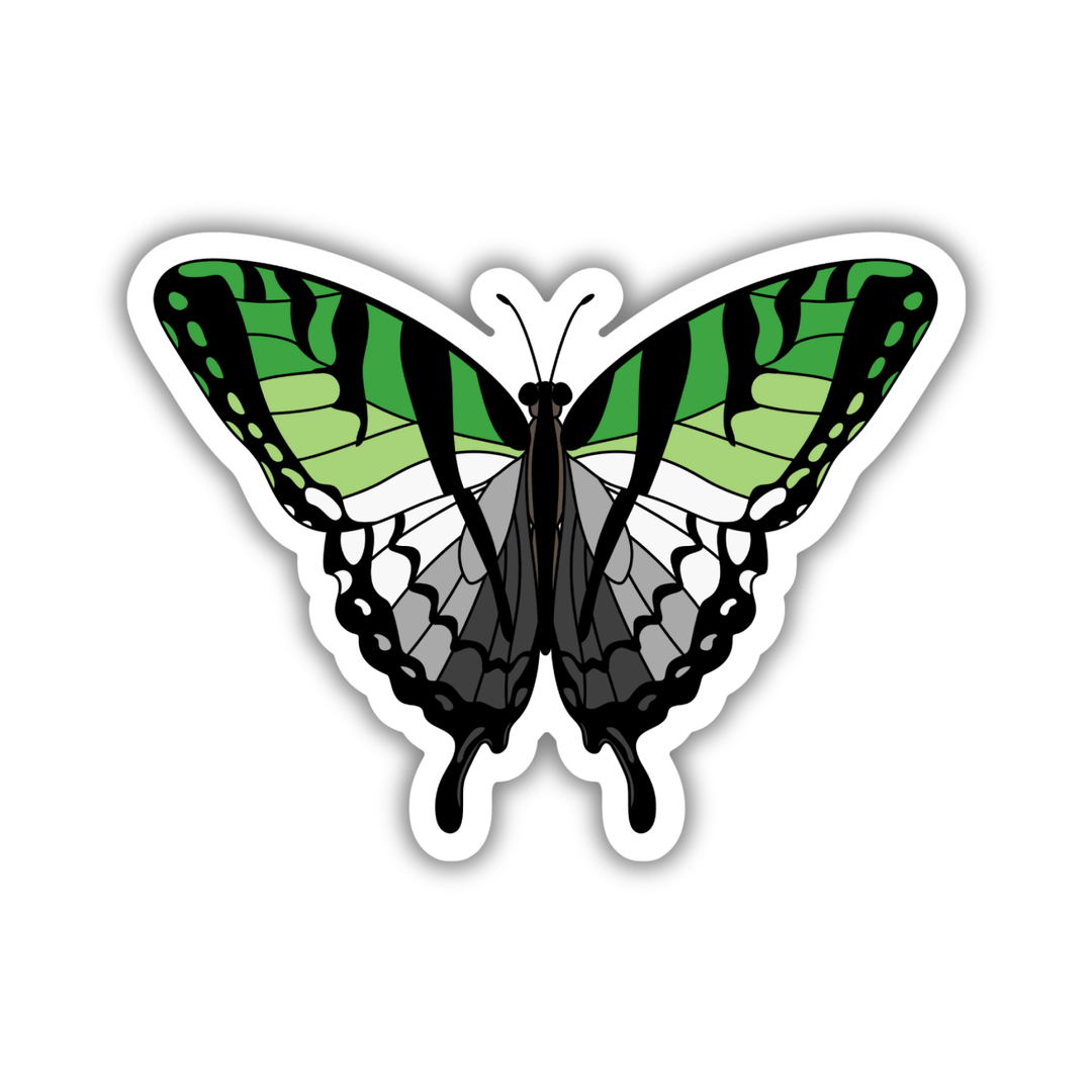 Aromantic Pride Butterfly Sticker