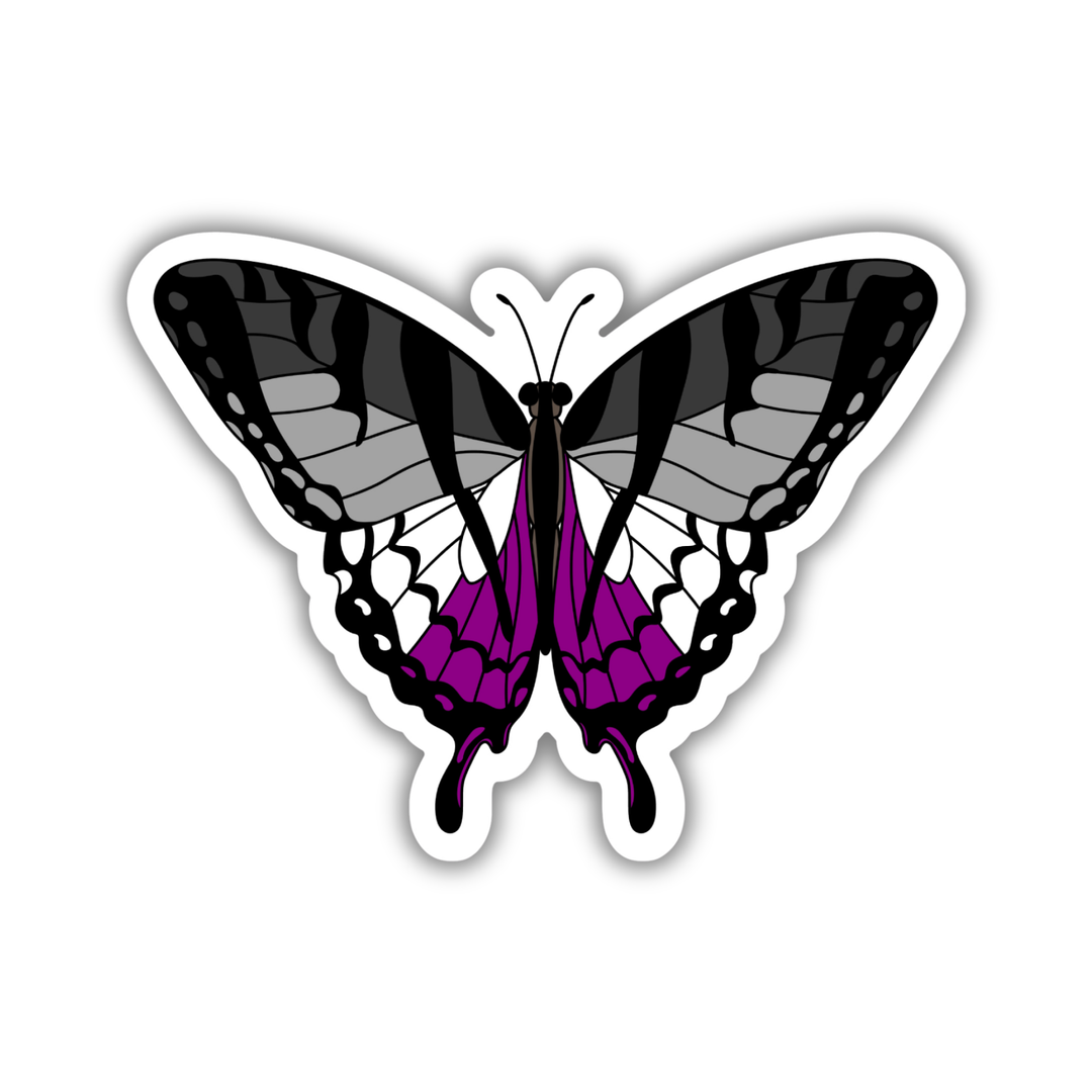 Asexual Pride Butterfly Sticker