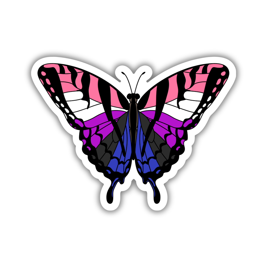 Gender Fluid Pride Butterfly Sticker