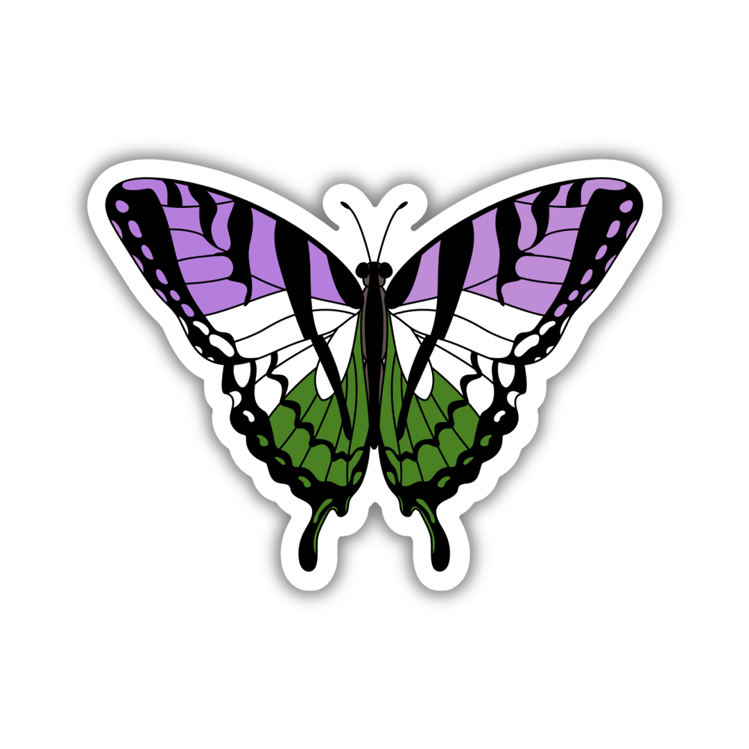 Gender Queer Pride Butterfly Sticker