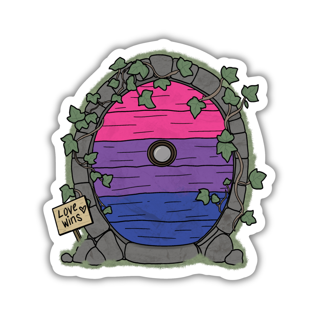 Bisexual Pride Fairy Door Sticker