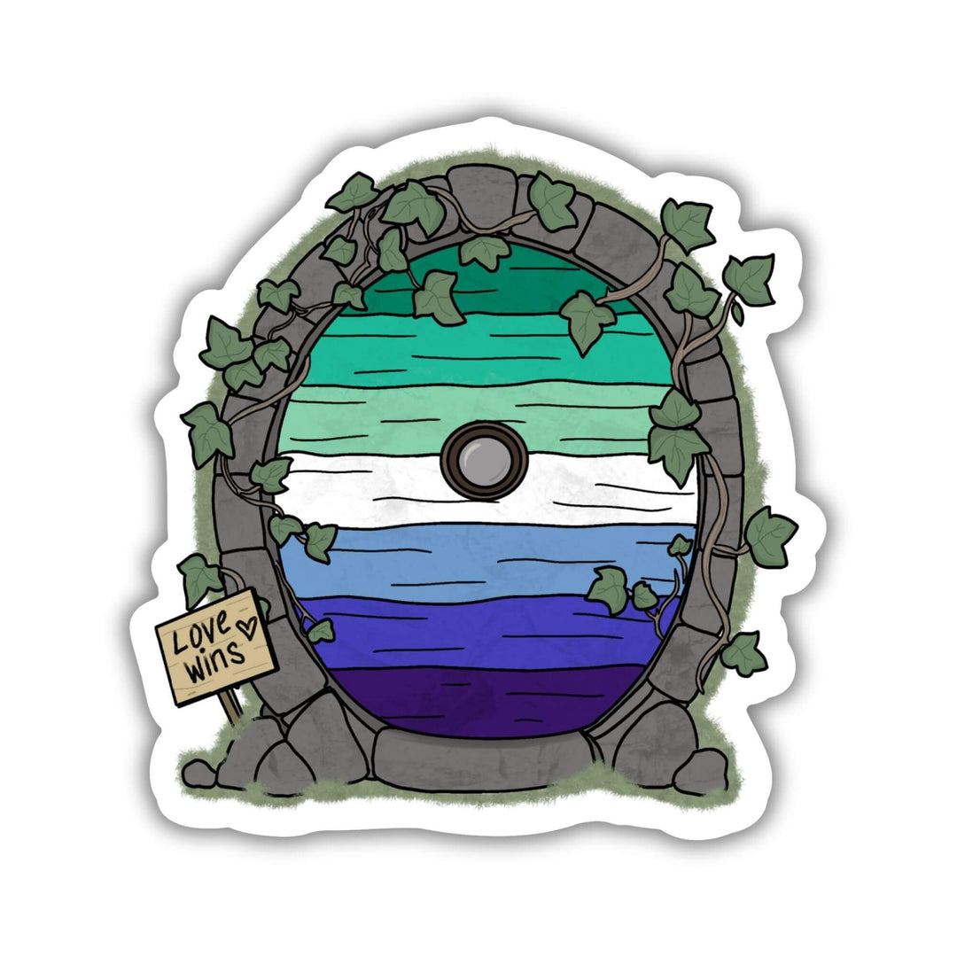 Gay Men Pride Fairy Door Sticker