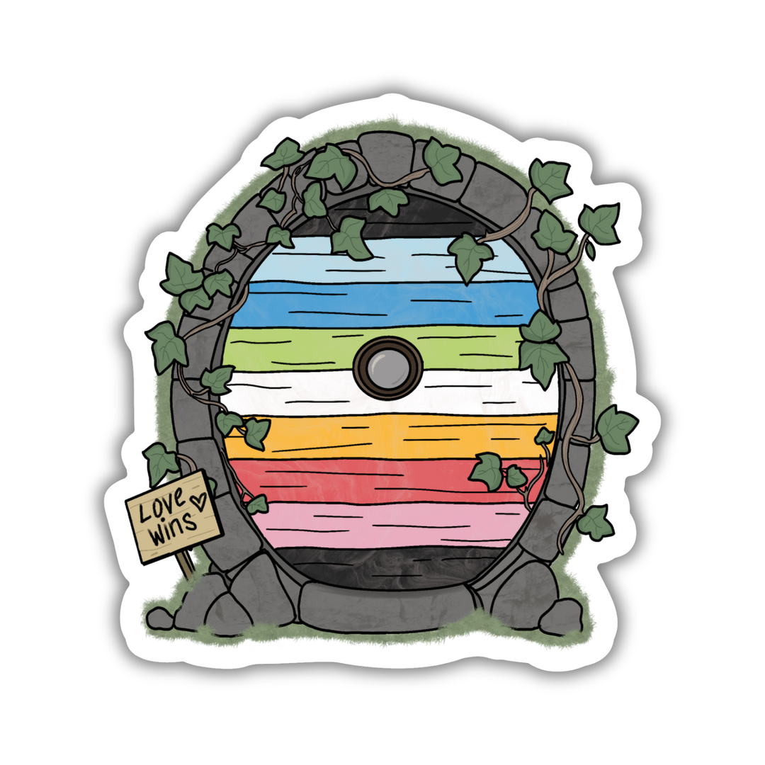 Queer Pride Fairy Door Sticker