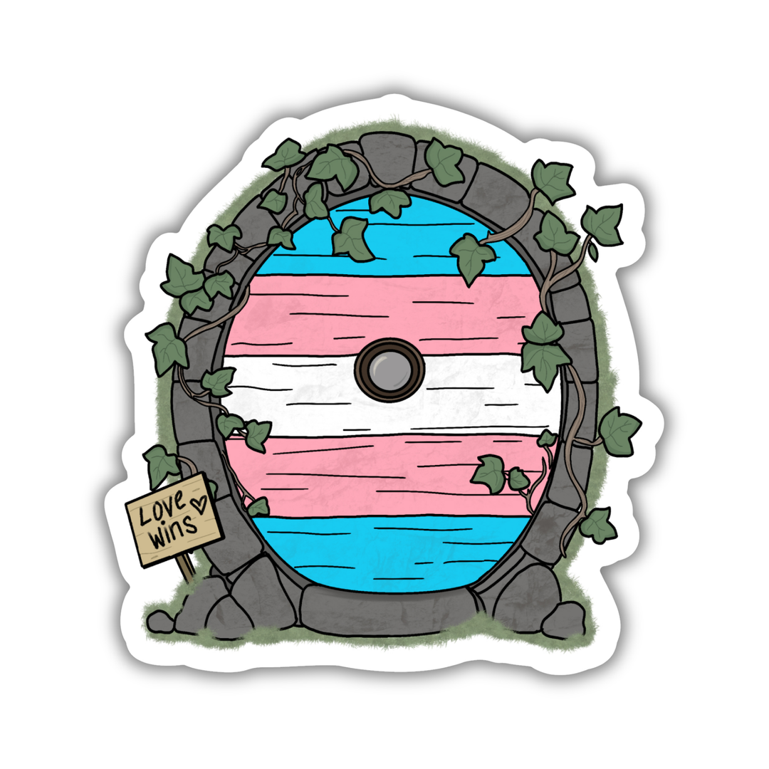 Transgender Pride Fairy Door Sticker