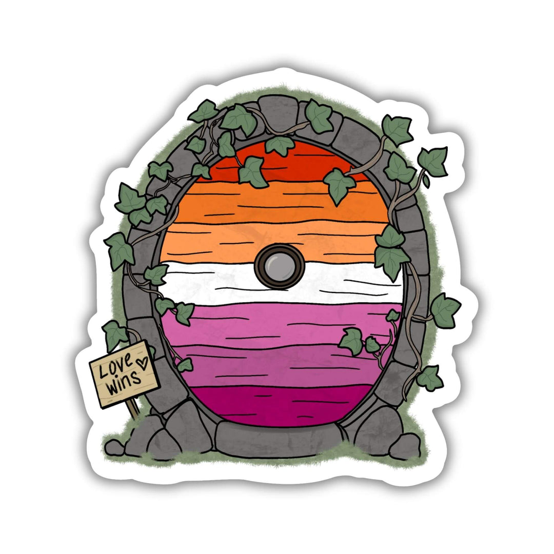 Lesbian Pride Fairy Door Sticker