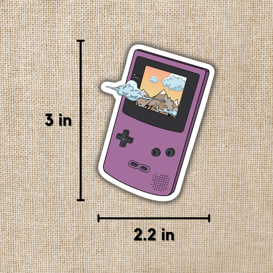 Gameboy With Mountainscape Screen Sticker