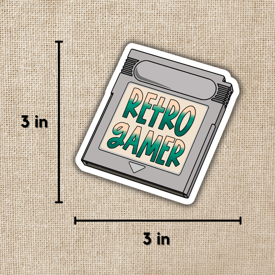 Retro Gamer Game Cartridge Sticker