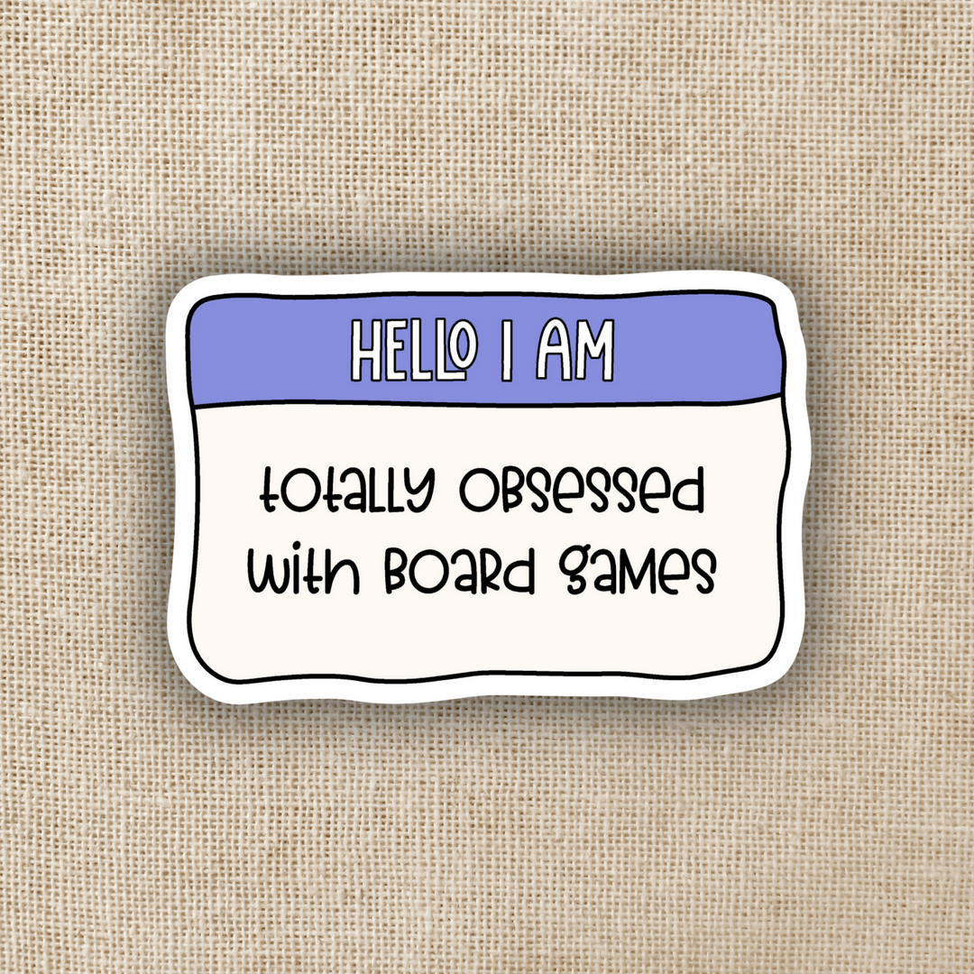 Obsessed With Board Games Sticker