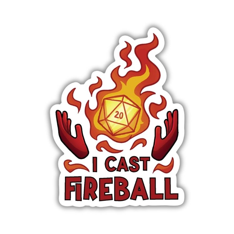 I Cast Fireball Sticker
