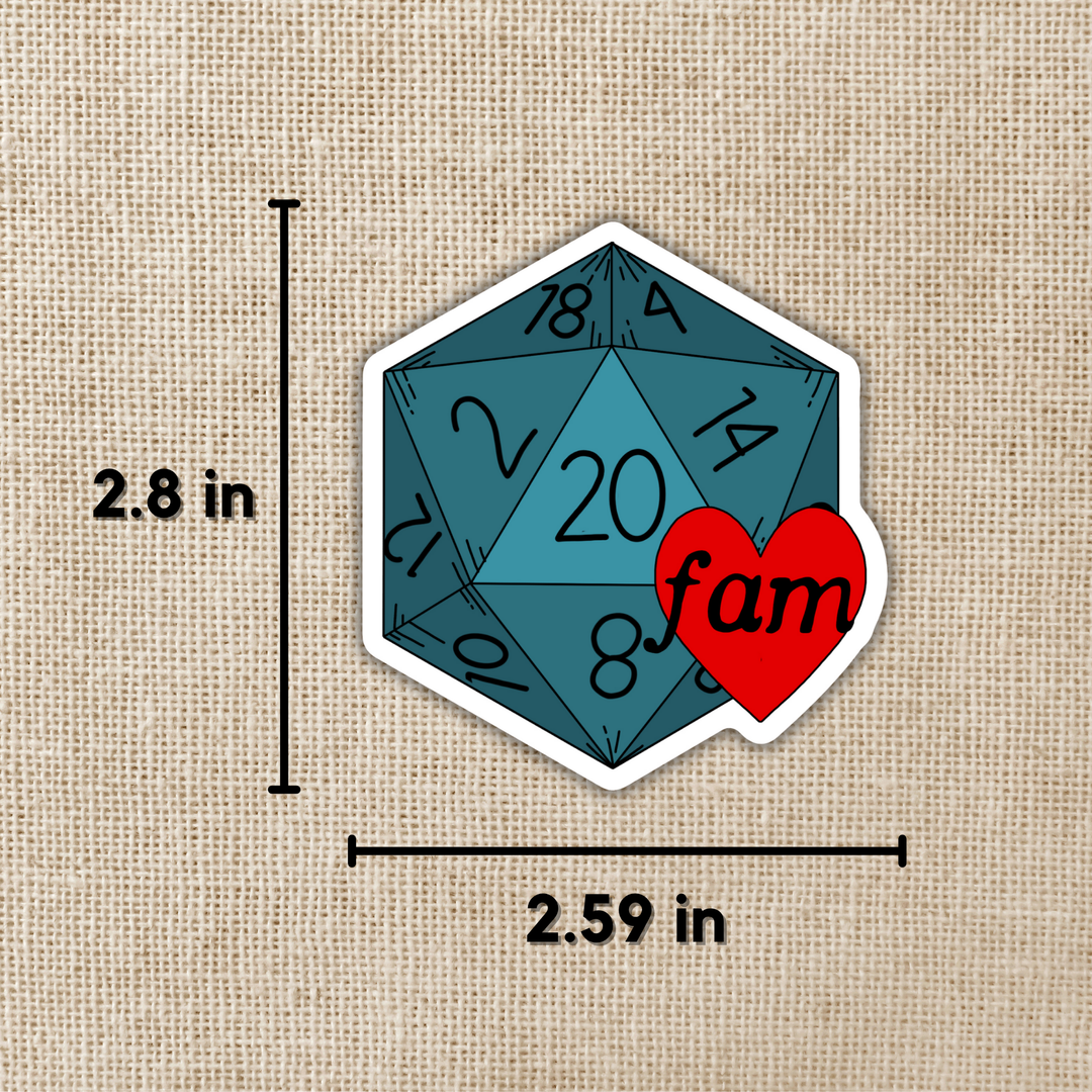 Nat 20 Family Sticker