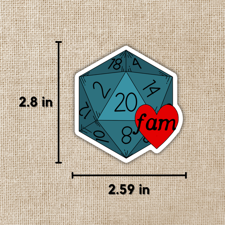 Nat 20 Family Sticker